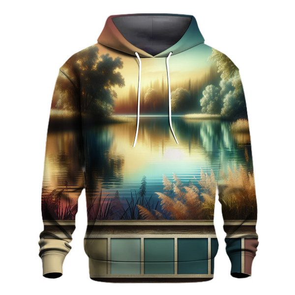 Serene Lake Escape Hoodie