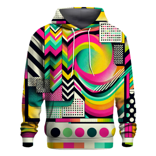 Vibrant 80s Prints Hoodie