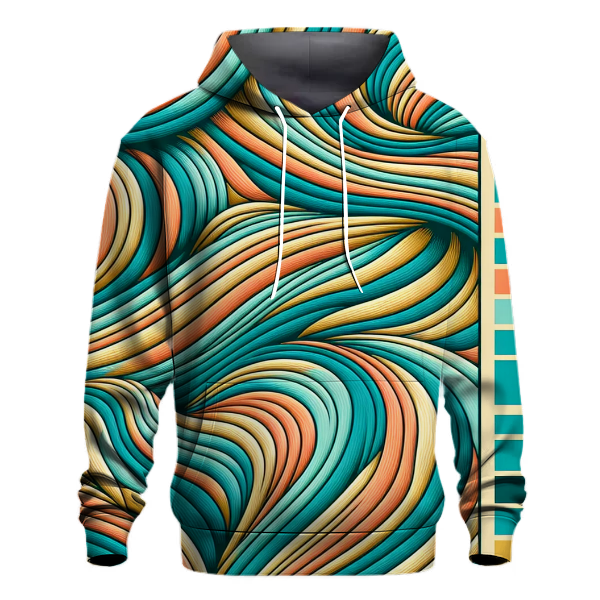 Groovy Striped Waves Hoodie