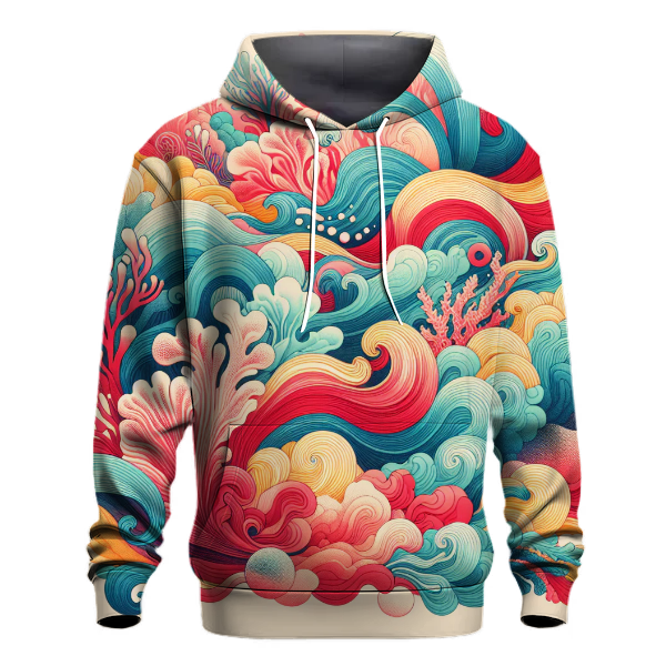 Coral Reef Delight Tie-Dye Hoodie