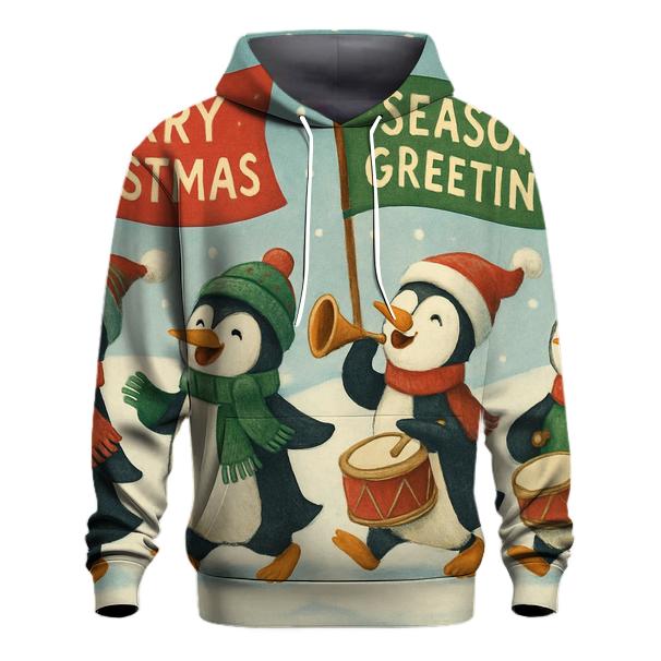 Festive Penguins Parade Hoodie