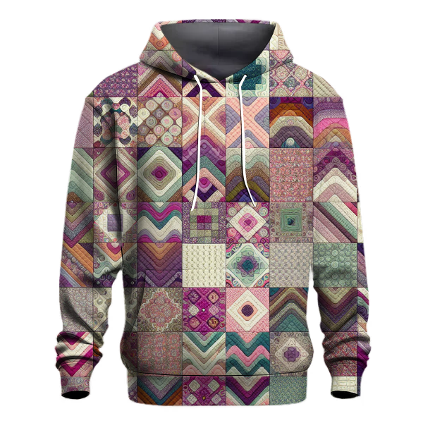 Classic 70s Floral Patchwork Hoodie