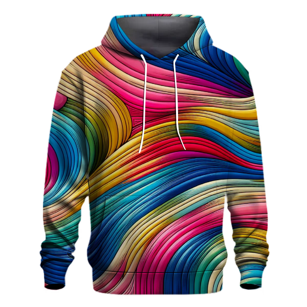 Groovy Colorful Lines Hoodie