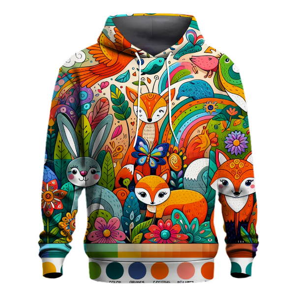 Whimsical Animal Friends Hoodie