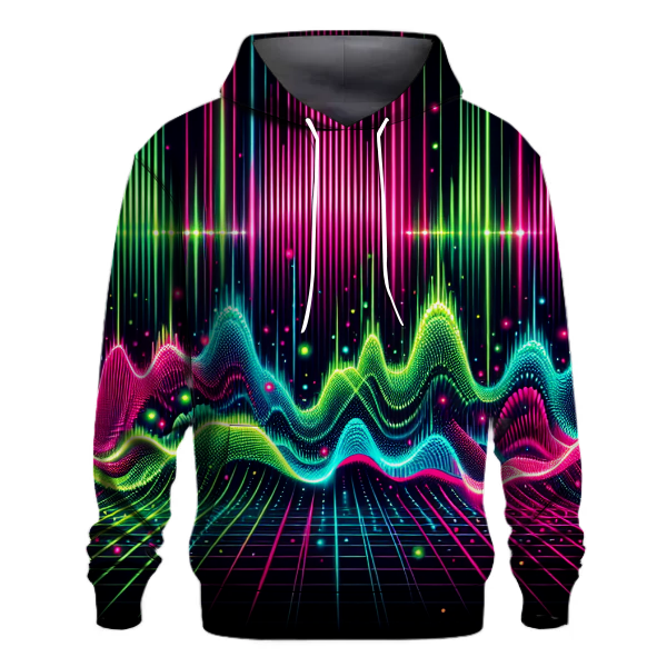 Cool 80s Soundwaves Hoodie