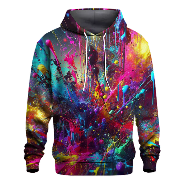 Neon Splatter Universe Hoodie