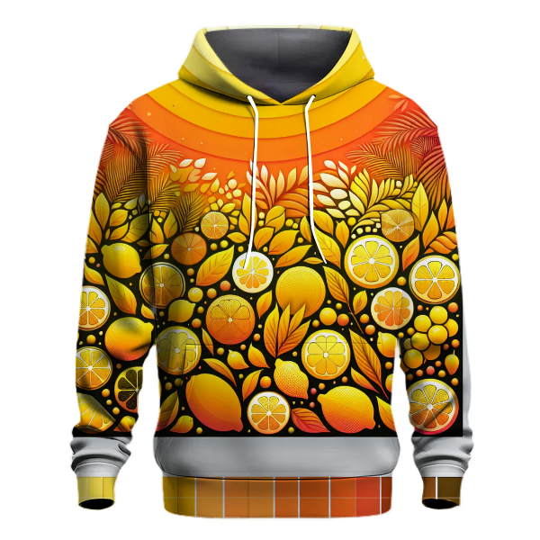 Bright Citrus Sunrise Hoodie