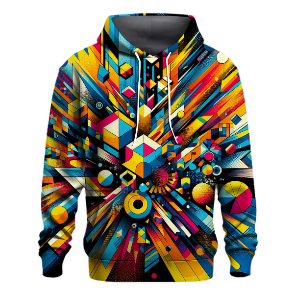Bold Geometric Explosion Hoodie