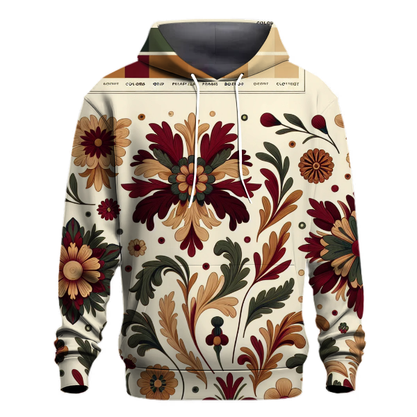 Classic 70s Floral Print Hoodie