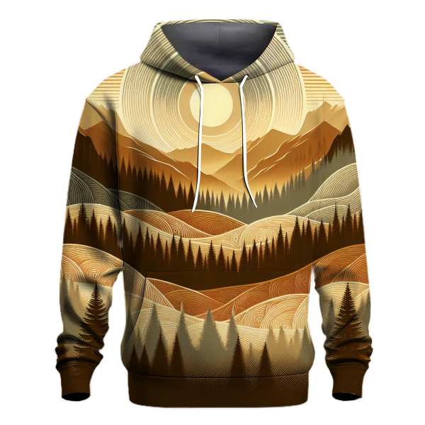 Rustic Mountain Sunrise Hoodie