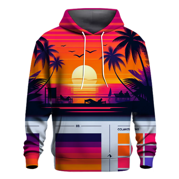 Tropical Sunset Gradient Design Hoodie
