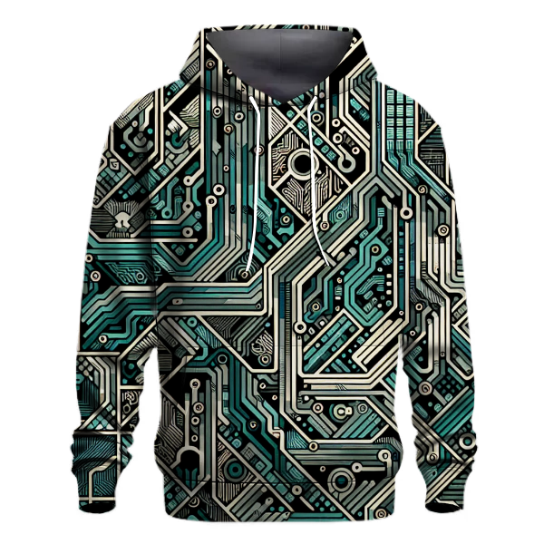 Vintage Circuit Lines Hoodie
