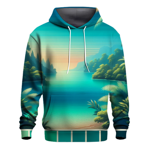 Tropical Lagoon Splash Hoodie