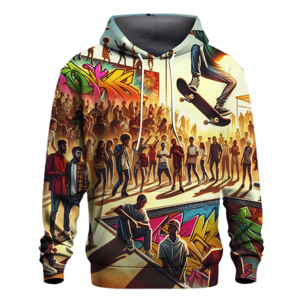 Dynamic Skateboarding Moves Hoodie