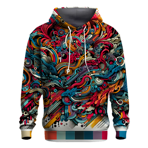 Retro Graffiti Design Hoodie
