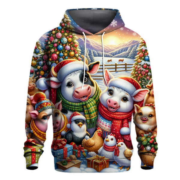 Festive Farmyard Christmas Hoodie