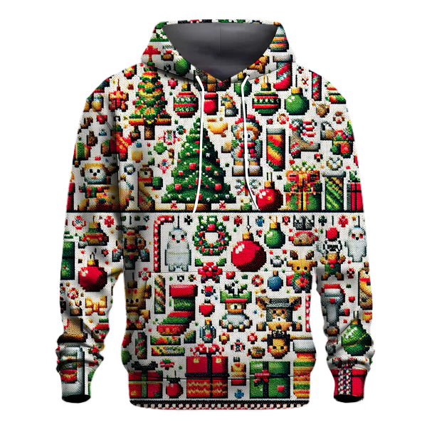 Charming Christmas Stocking Display Design Hoodie