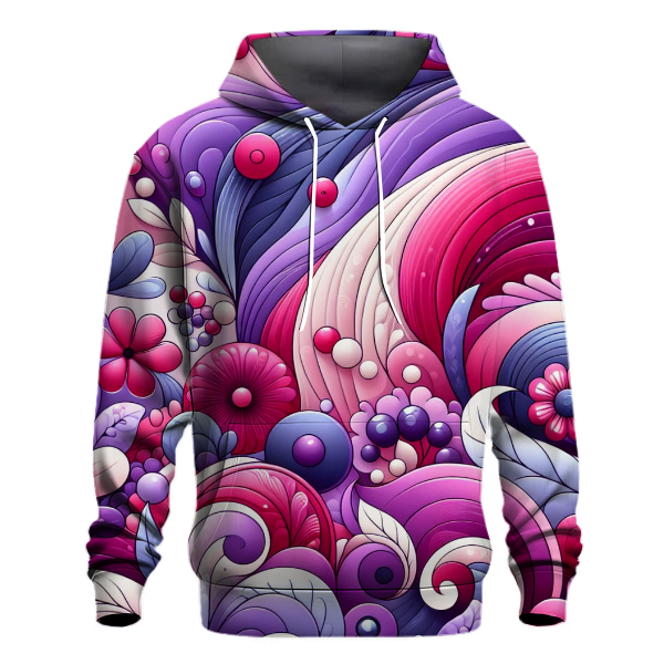 Berry Bliss Tie-dye Design Hoodie