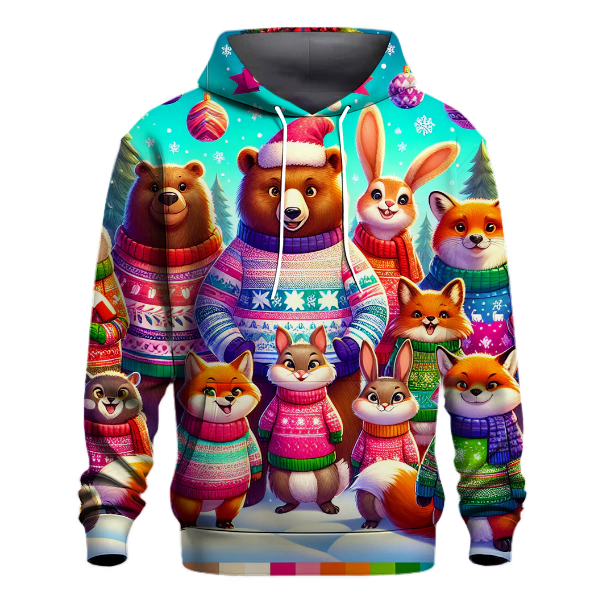 Christmas Sweater Party Animals Hoodie