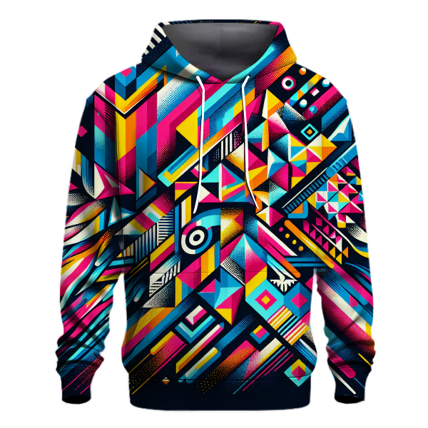 Neon Dreams Geometric Hoodie