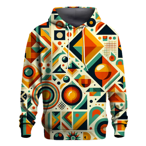 Retro Geometric Joy Hoodie