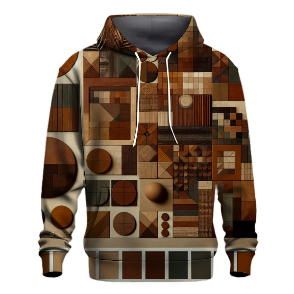 Mellow Earth Tone Patchwork Hoodie