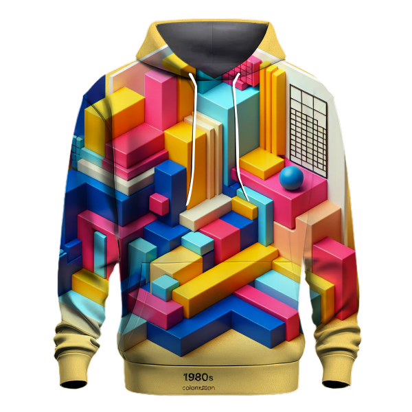 Vintage 80s Color Block Hoodie