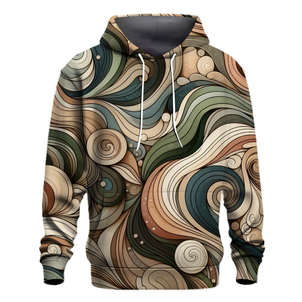 Earthy Tones and Swirls Hoodie