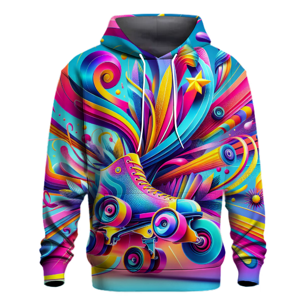 Retro Roller Skate Vibes Hoodie