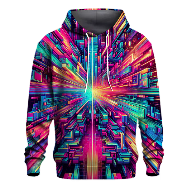 Neon Glitch Spectrum Hoodie