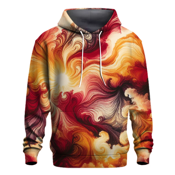 Crimson Sunset Vibes Hoodie