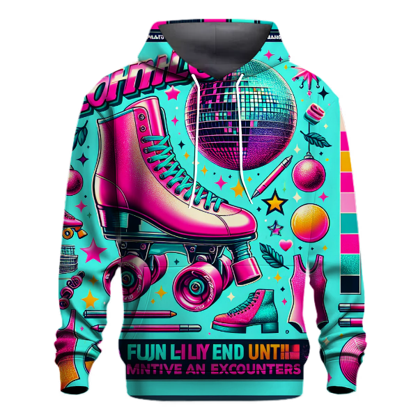 Neon Roller Disco Vibes Hoodie
