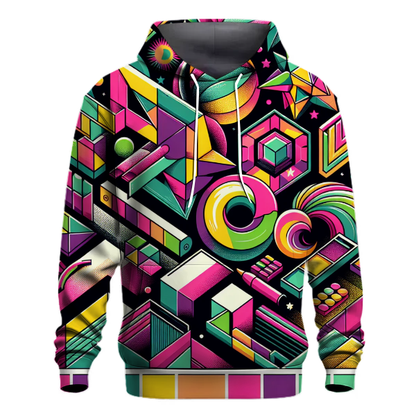 Geometric Retro Funk Hoodie