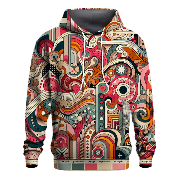 Eclectic 70s Patterns Hoodie