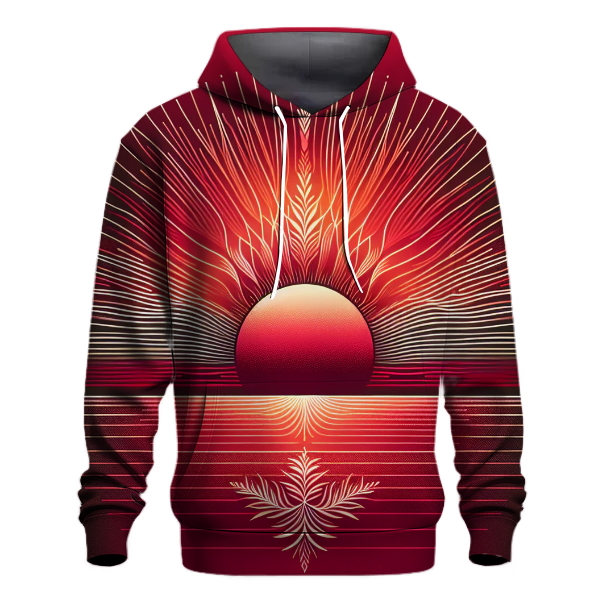 Crimson Dawn Fusion Hoodie