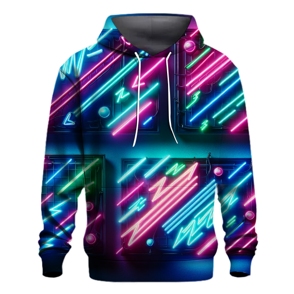 Neon Lights Retro Hoodie