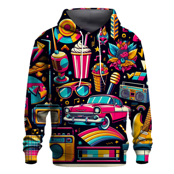 Retro Pop Culture Extravaganza Hoodie