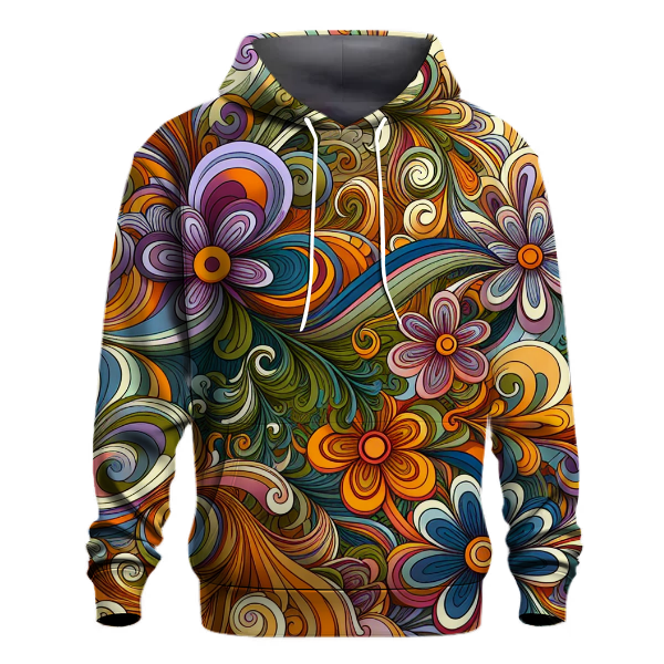 Groovy Floral Swirls Hoodie
