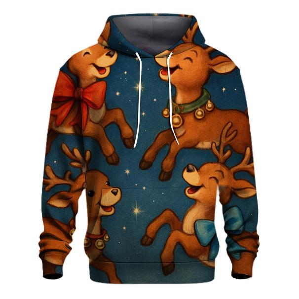 Jolly Santa's Reindeer Hoodie
