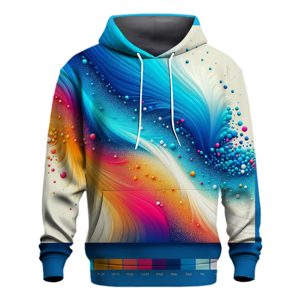 Electric Blue Splash Hoodie