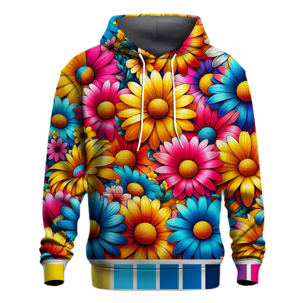 Bright Retro Daisies Hoodie