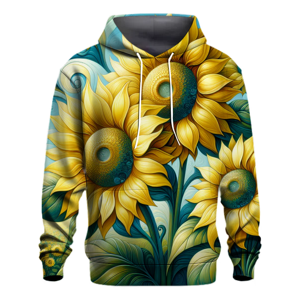 Artistic Sunflower Fields Hoodie