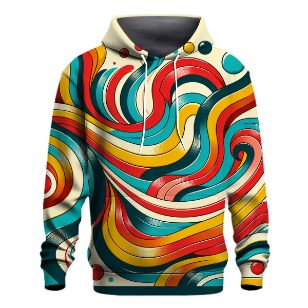 Groovy Rainbow Waves Hoodie