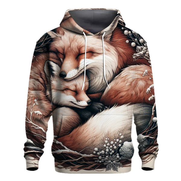 Holiday Winter Fox Family Hoodie