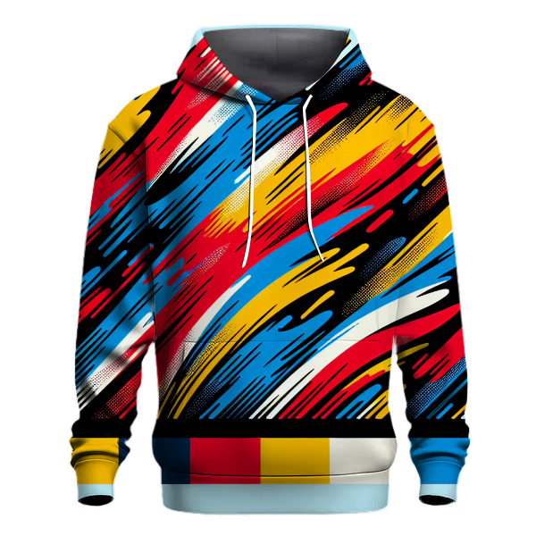 Bold Color Block Tie-Dye Hoodie