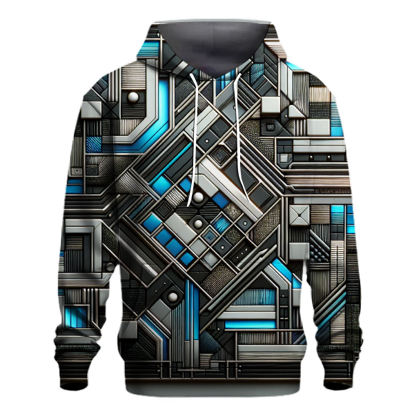 Retro Techno Grid Hoodie