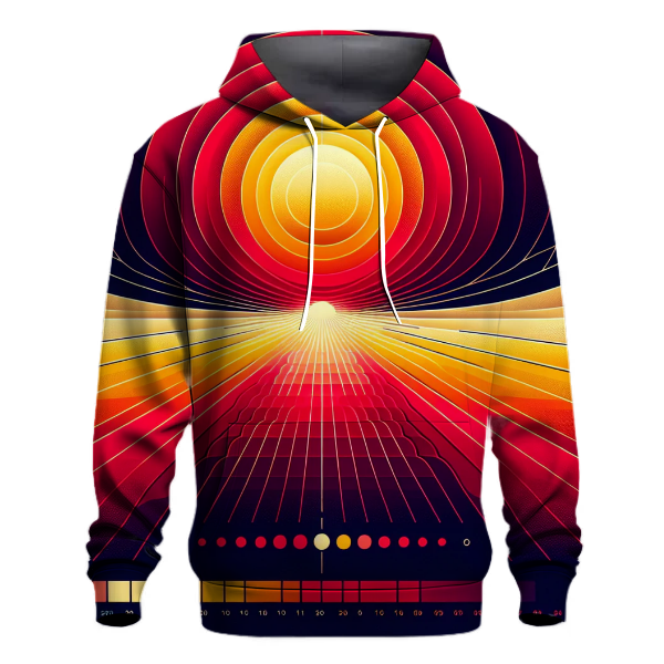 Crimson Sunrise Shift Hoodie