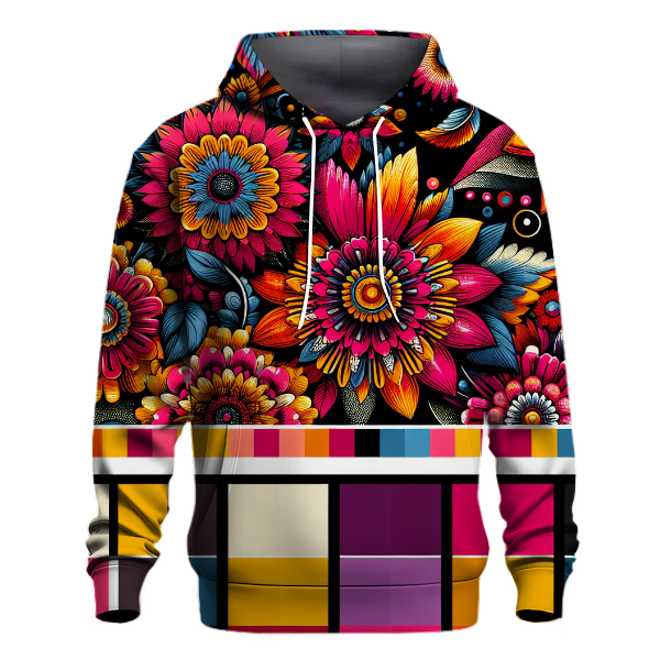 Charming Neon Floral Fantasy Hoodie