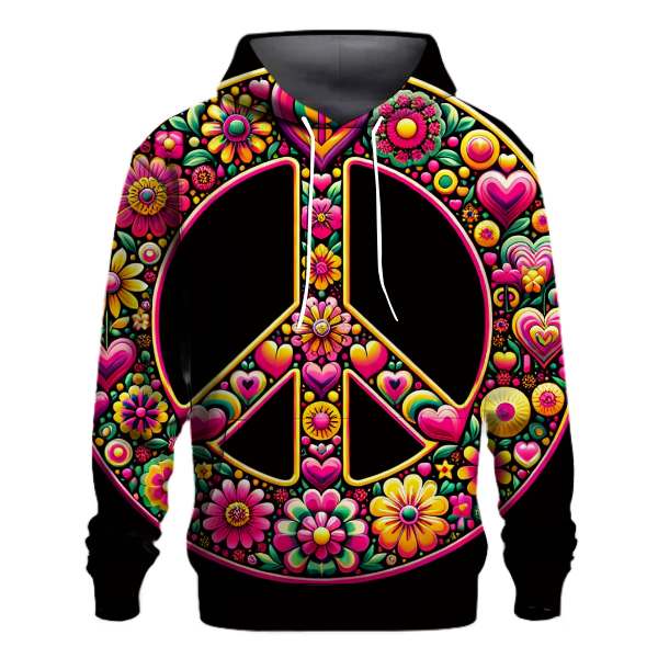 Vintage Peace and Love Hoodie