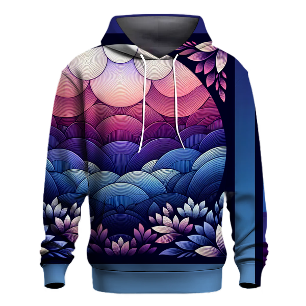 Velvet Nightfall Bloom Hoodie